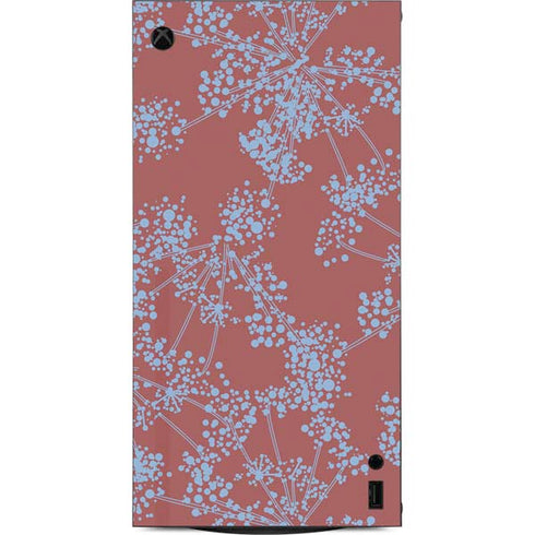 Airy Blue Floral XBox Series X Digital Edition Console Skin
